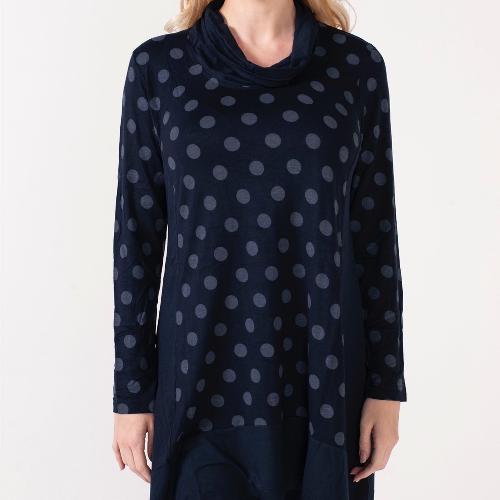 Polka Dots cowl neck tunic